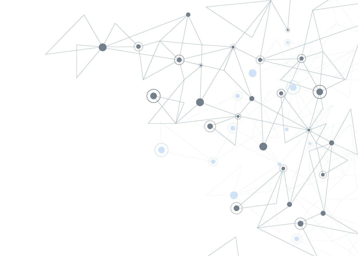 Vector technology concept. Connected Lines and dots. Network sign