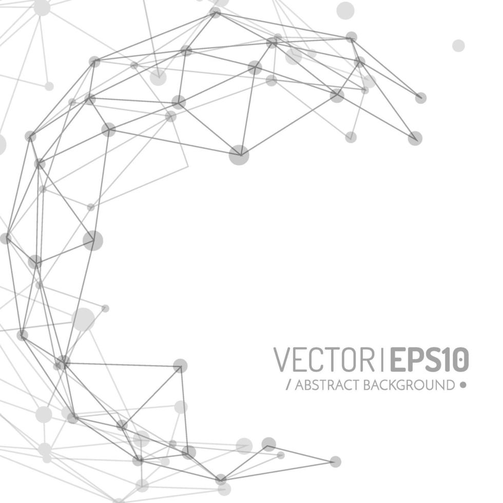 concepto de tecnología vectorial. líneas y puntos conectados. señal de red vector