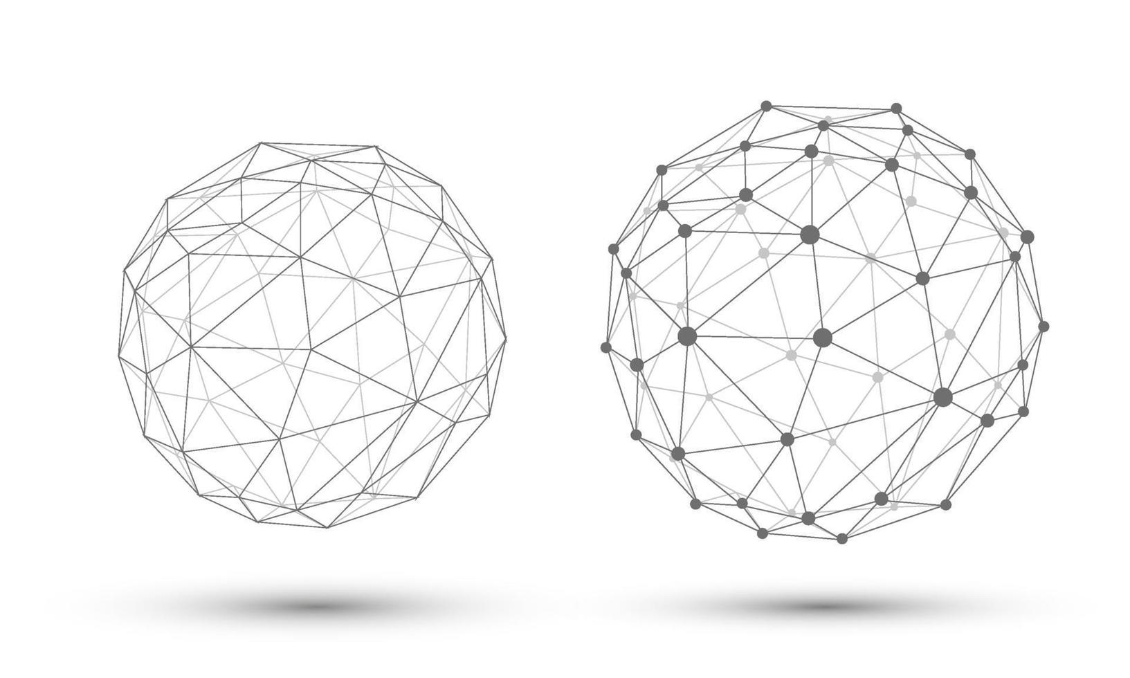 Future design background for business presentation. Globe with lines and dots. Connection concept design. vector