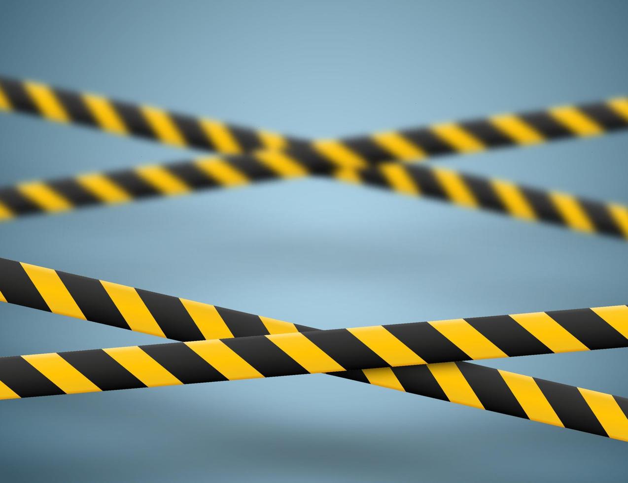 Caution lines isolated. Warning tapes. Danger signs. Vector illustration.