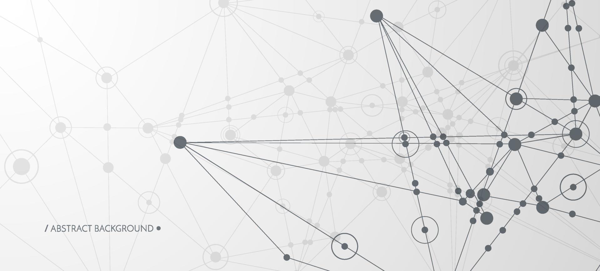 Vector technology concept. Connected Lines and dots. Network sign