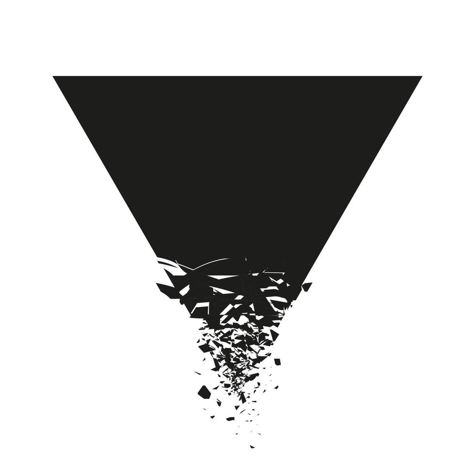 Shattered triangle stone vector