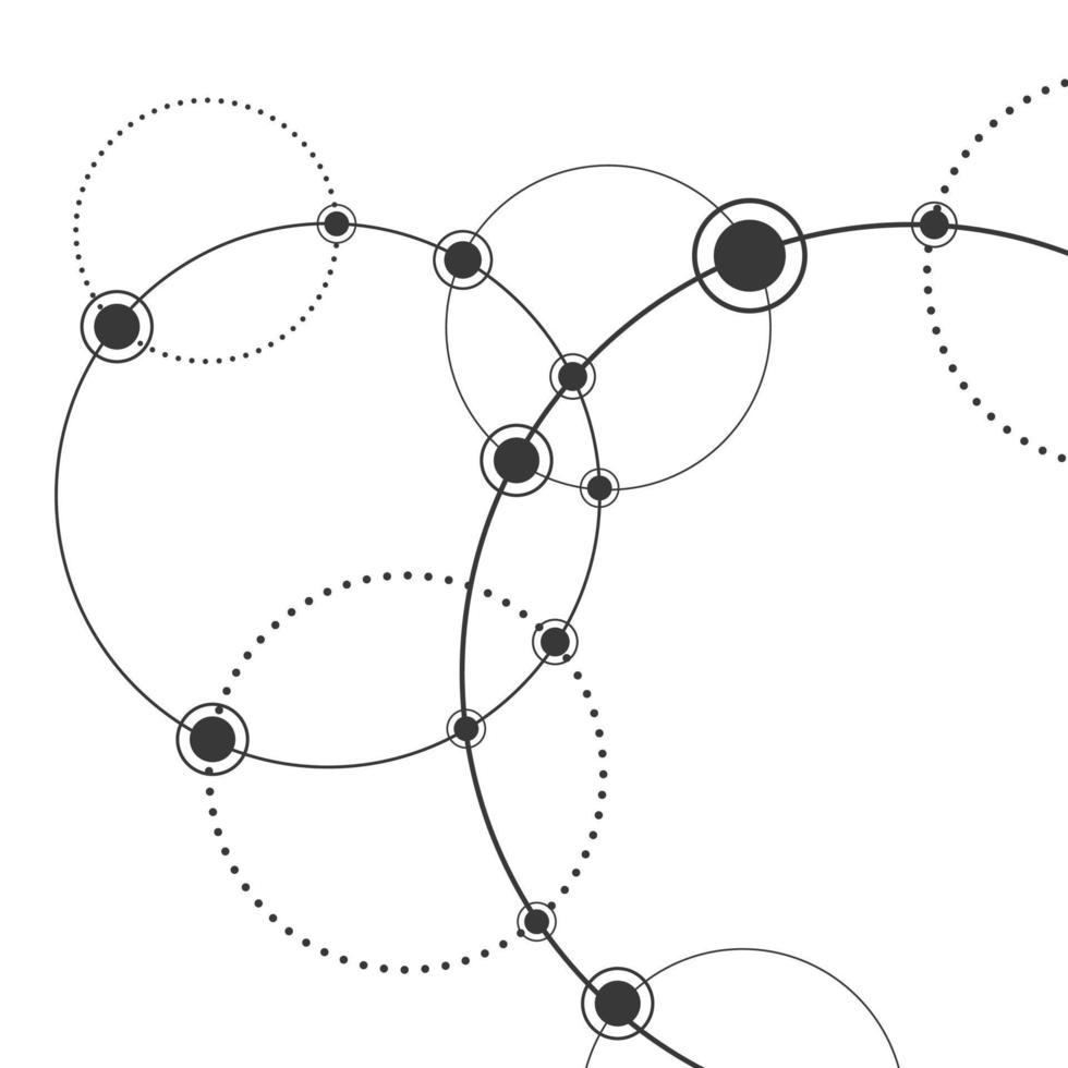 concepto de tecnología vectorial. líneas y puntos conectados. señal de red vector