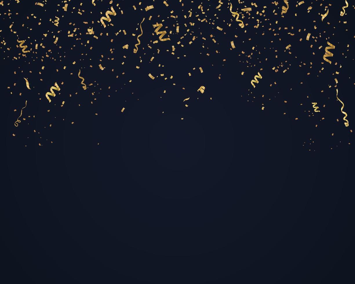 Golden confetti isolated. Festive background. vector