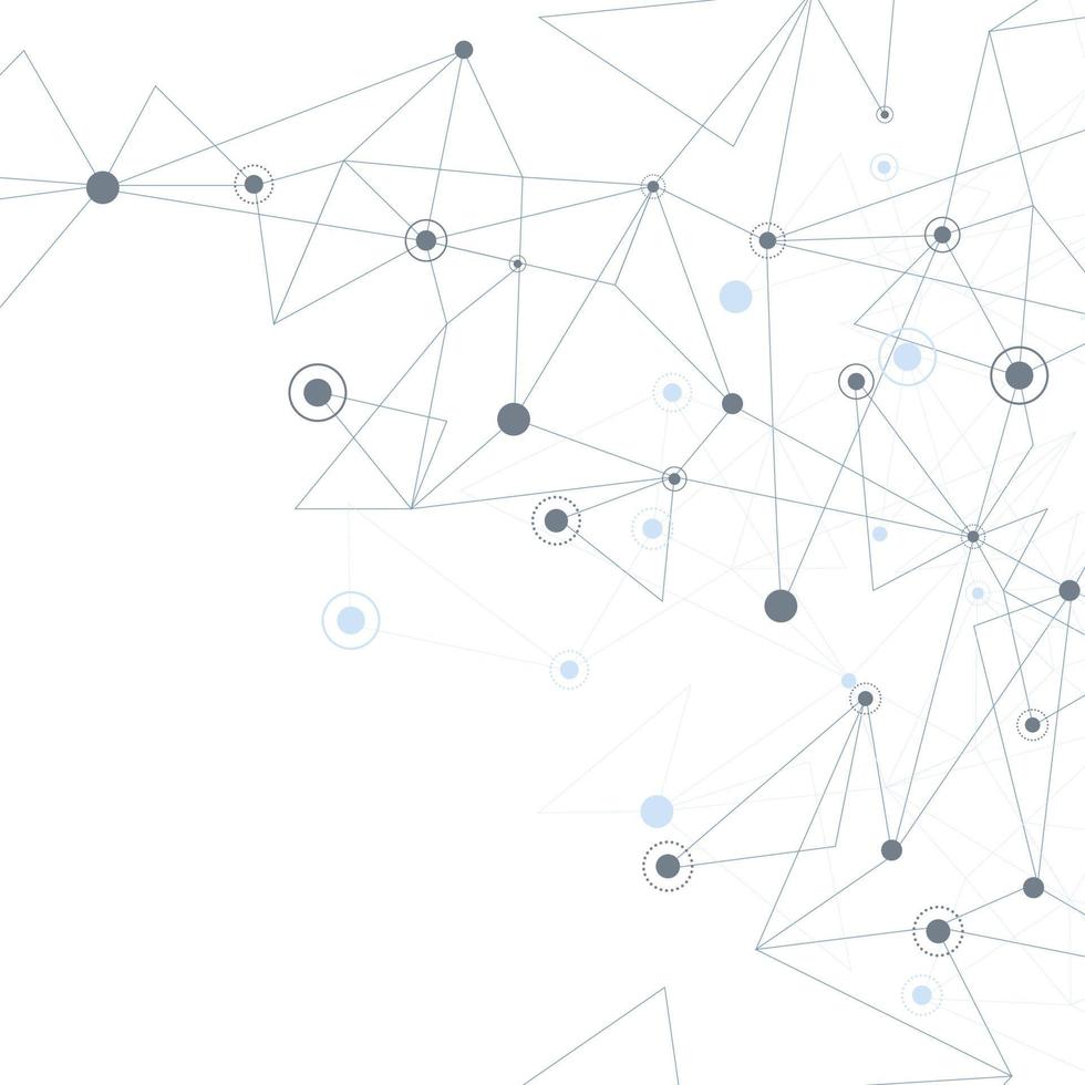 Vector technology concept. Connected Lines and dots. Network sign