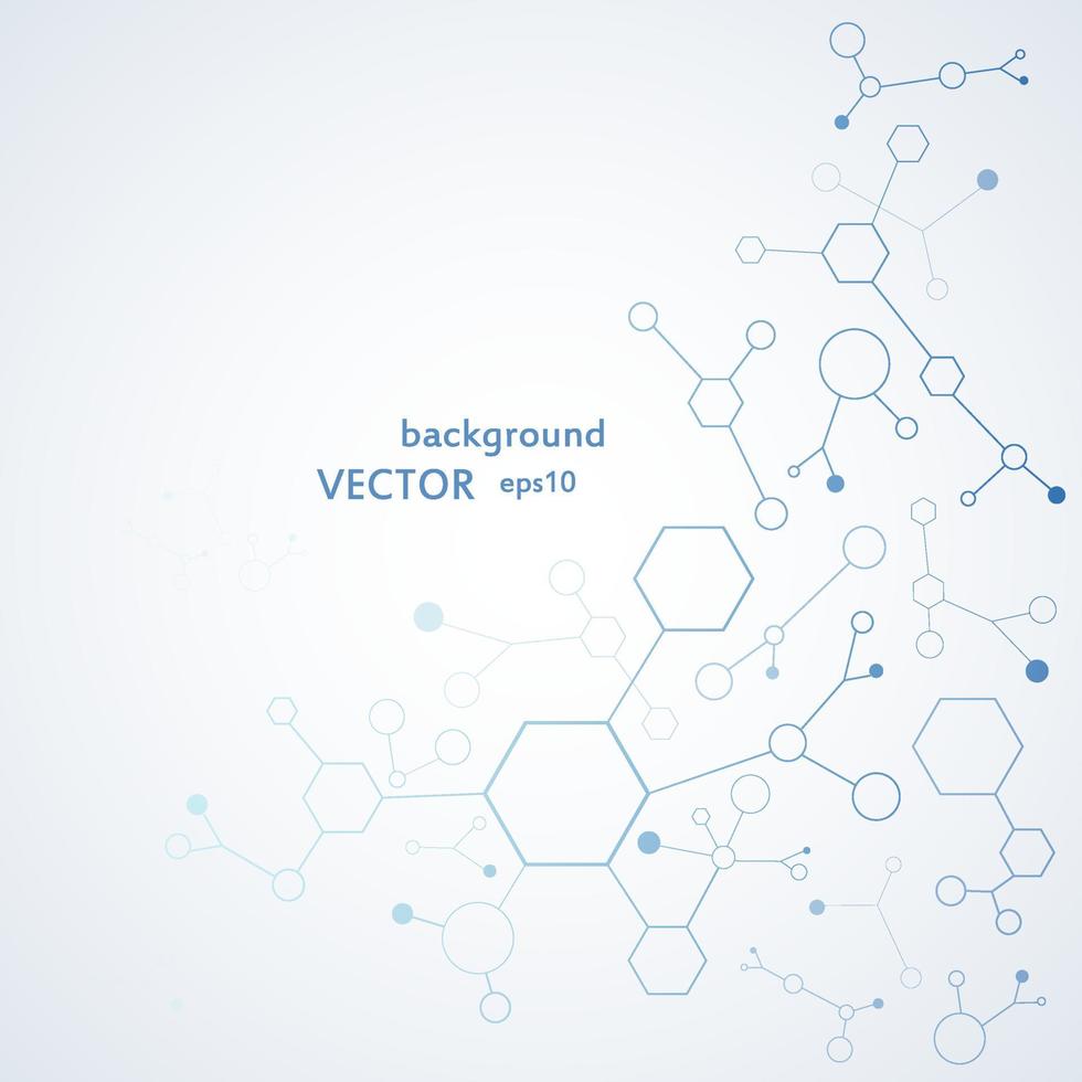 Abstract molecules medical background vector