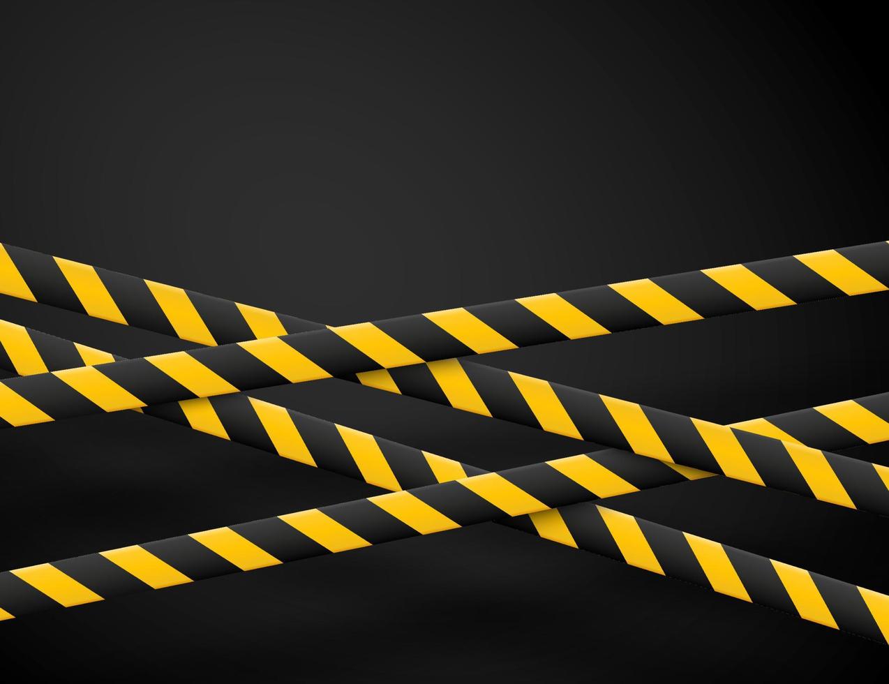 Caution lines isolated. Warning tapes. Danger signs. Vector illustration.