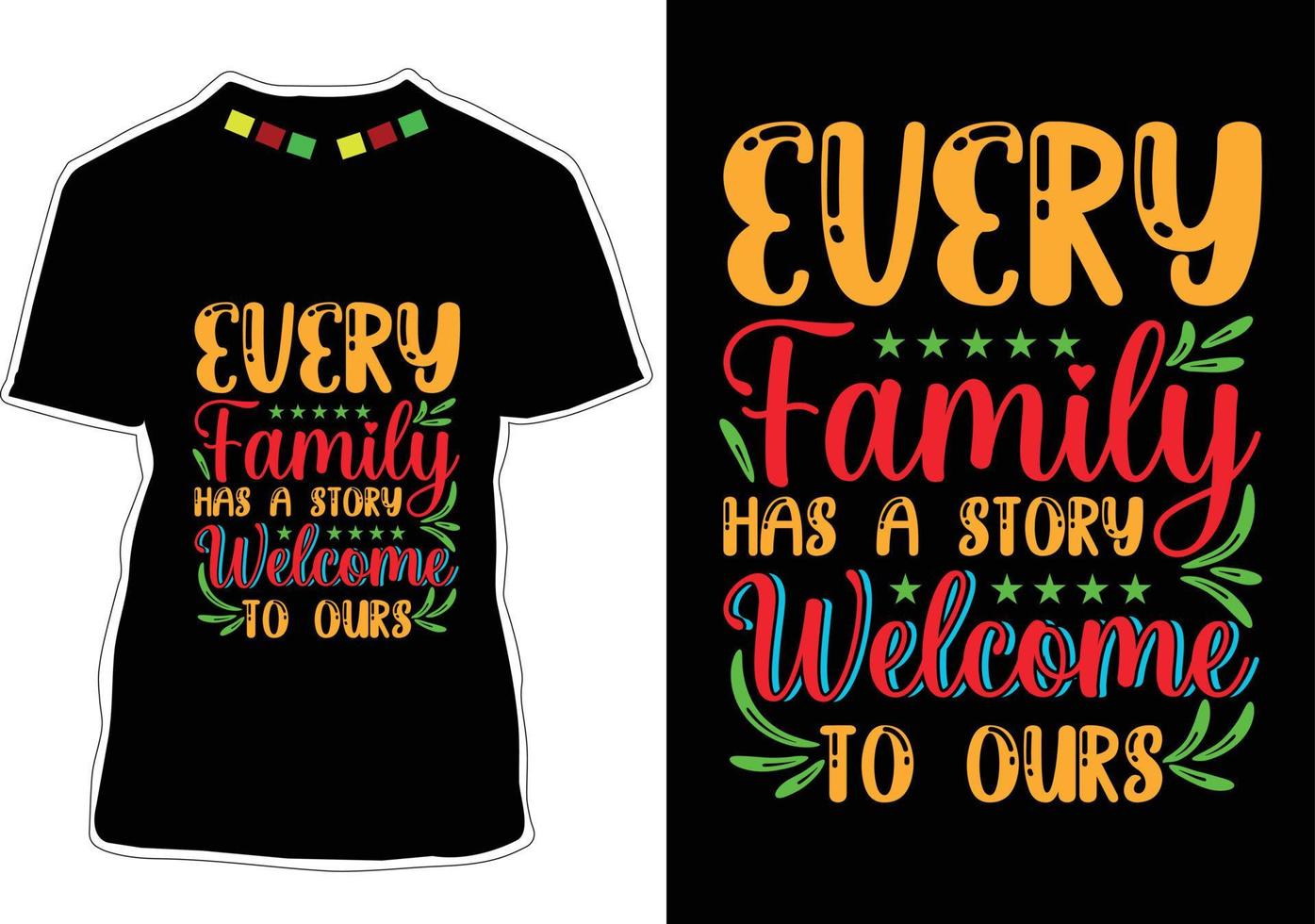 diseño de camiseta con citas familiares vector
