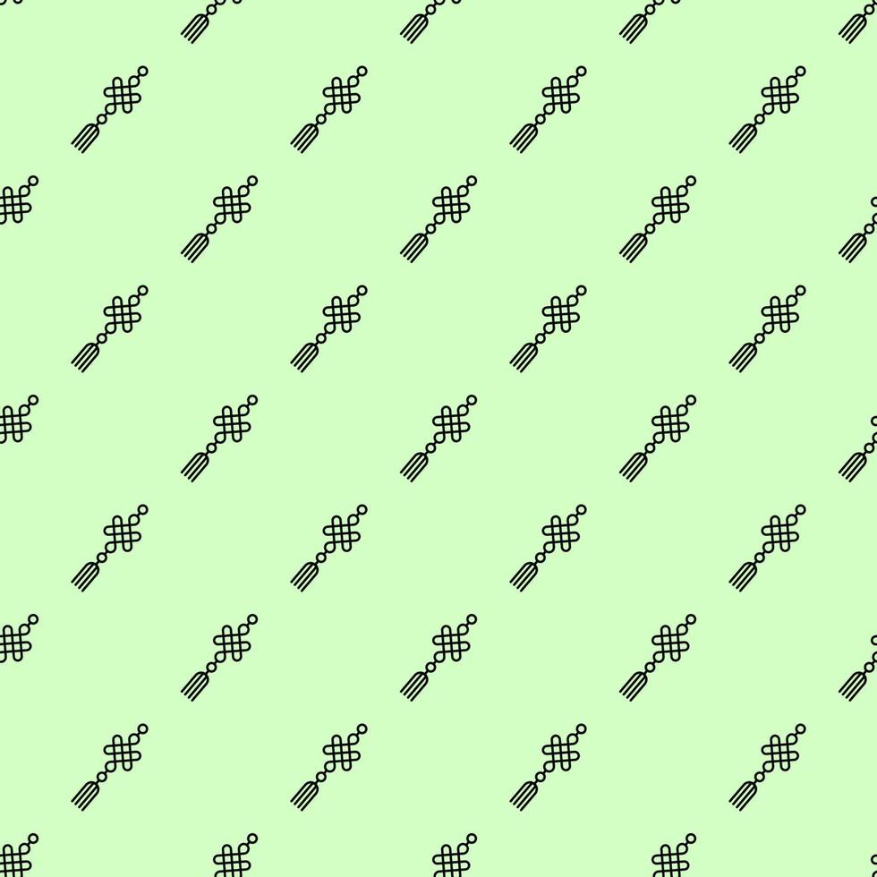 Chinese New Year concept. Vector seamless pattern of  line amulet for web sites, placards, textile, fabric and other surfaces