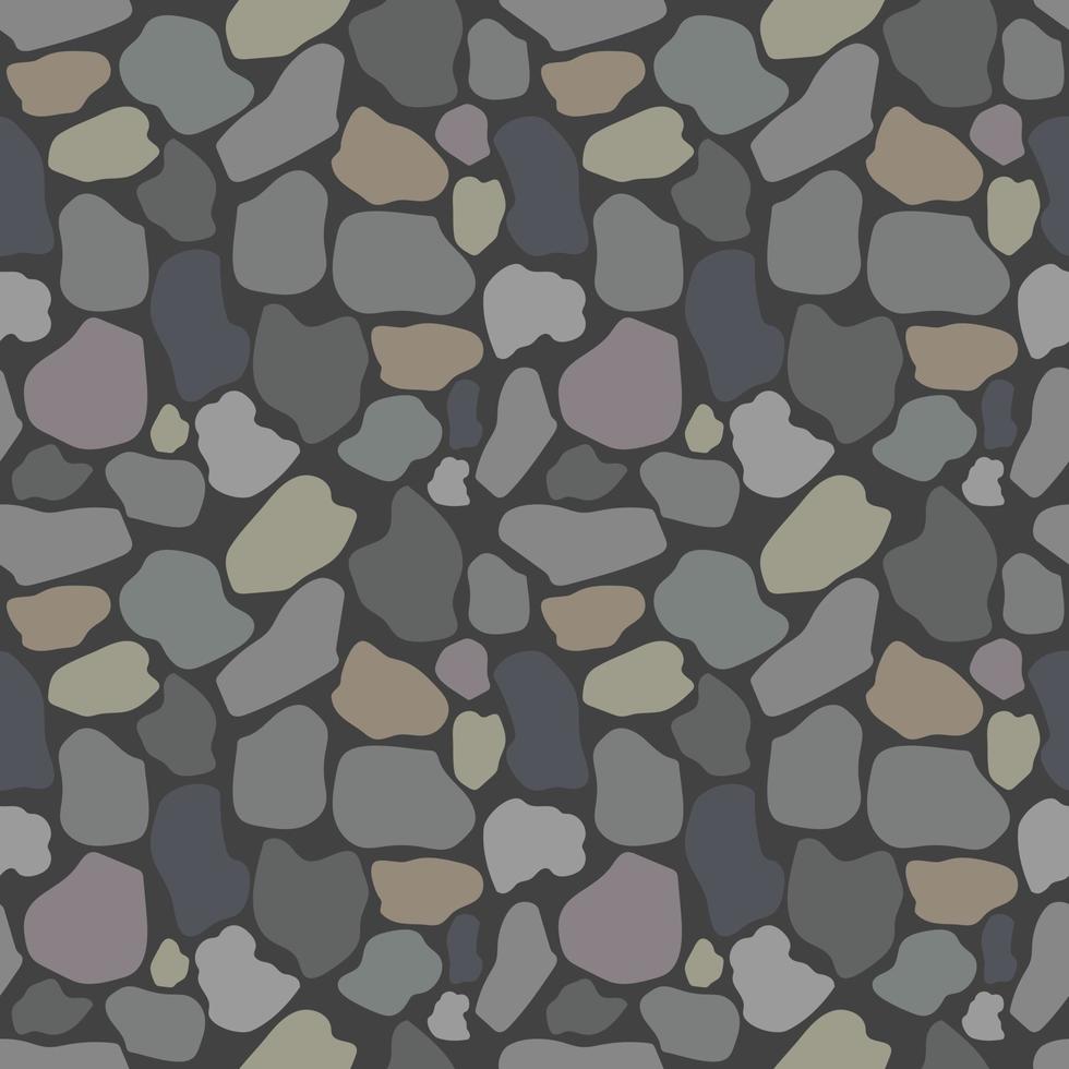 Stones pebble seamless pattern. Natural rough stone style. Vector seamless geometric tile background. Design for floor, background, wall, texture, wallpaper. Abstract vector illustration.