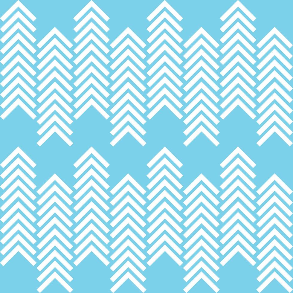 Abstract ethnic geometric seamless pattern. Tribal white arrowhead on blue pastel background vintage retro style. Vector illustration design for backdrop, texture, tile, fabric, textile, wallpaper.
