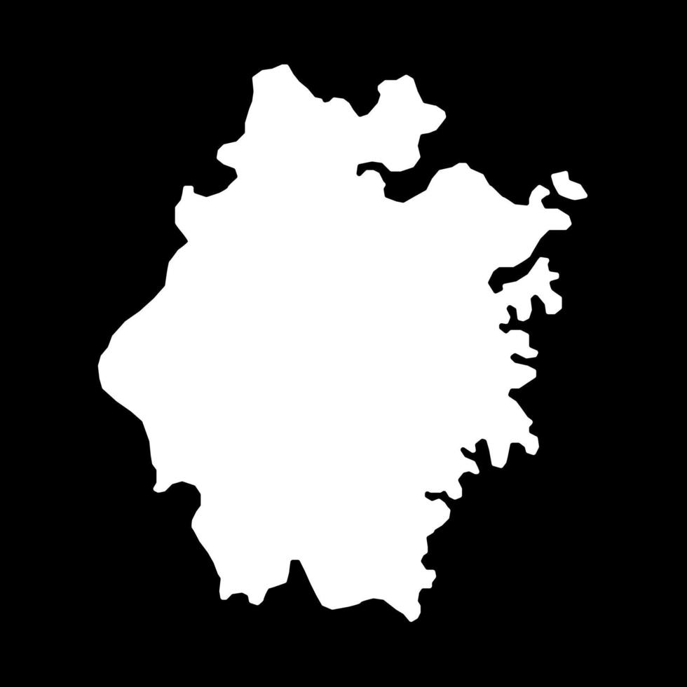 Zhejiang province map, administrative divisions of China. Vector illustration.
