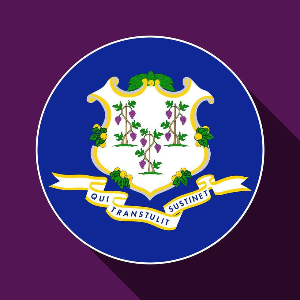 Connecticut state flag. Vector illustration.