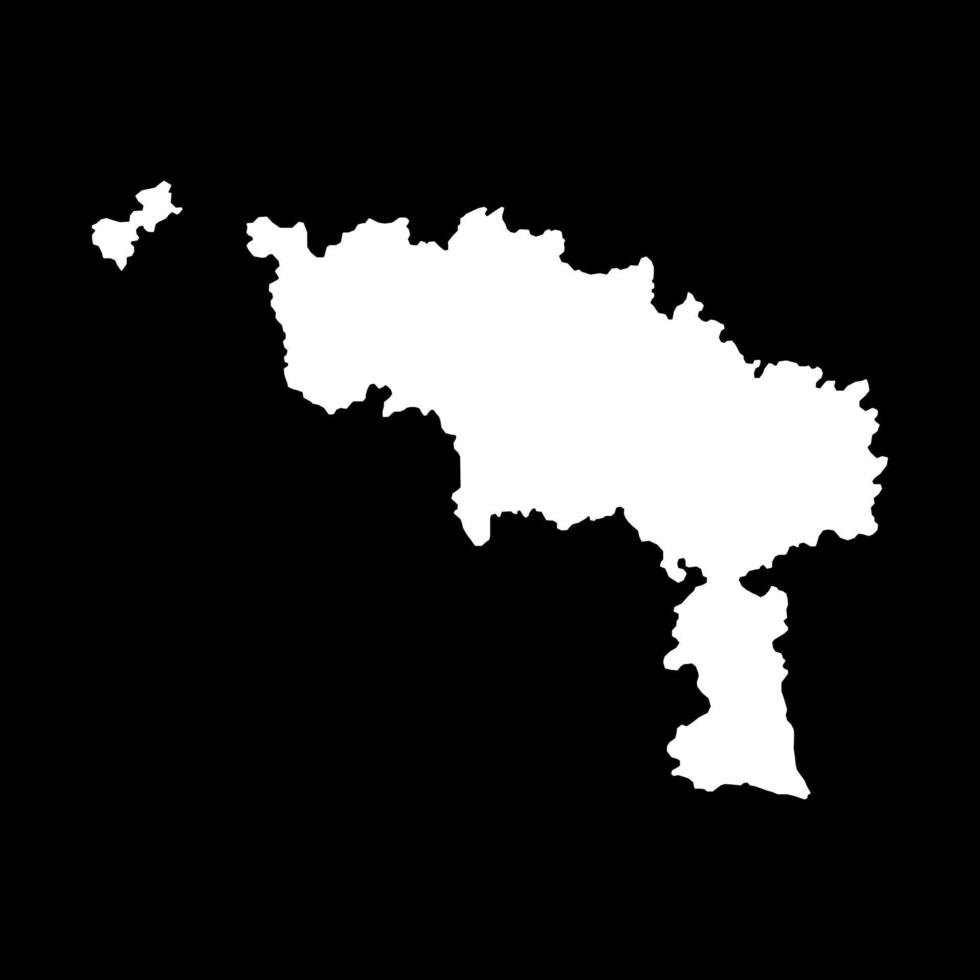 mapa de la provincia de henao, provincias de bélgica. ilustración vectorial vector