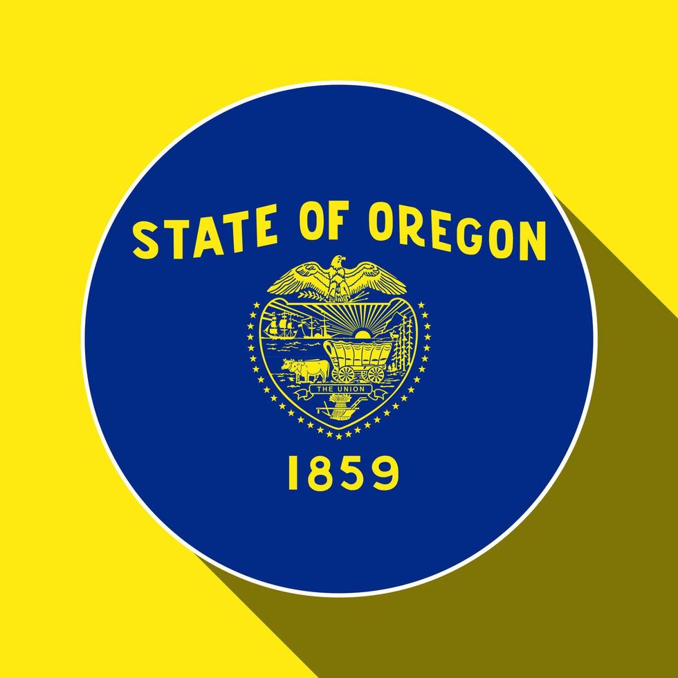 Oregon state flag. Vector illustration.