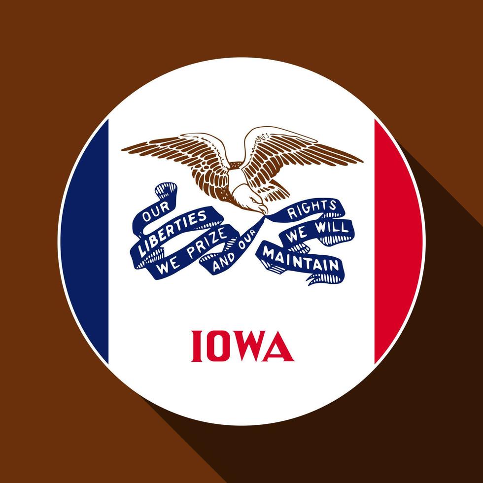 Iowa state flag. Vector illustration.