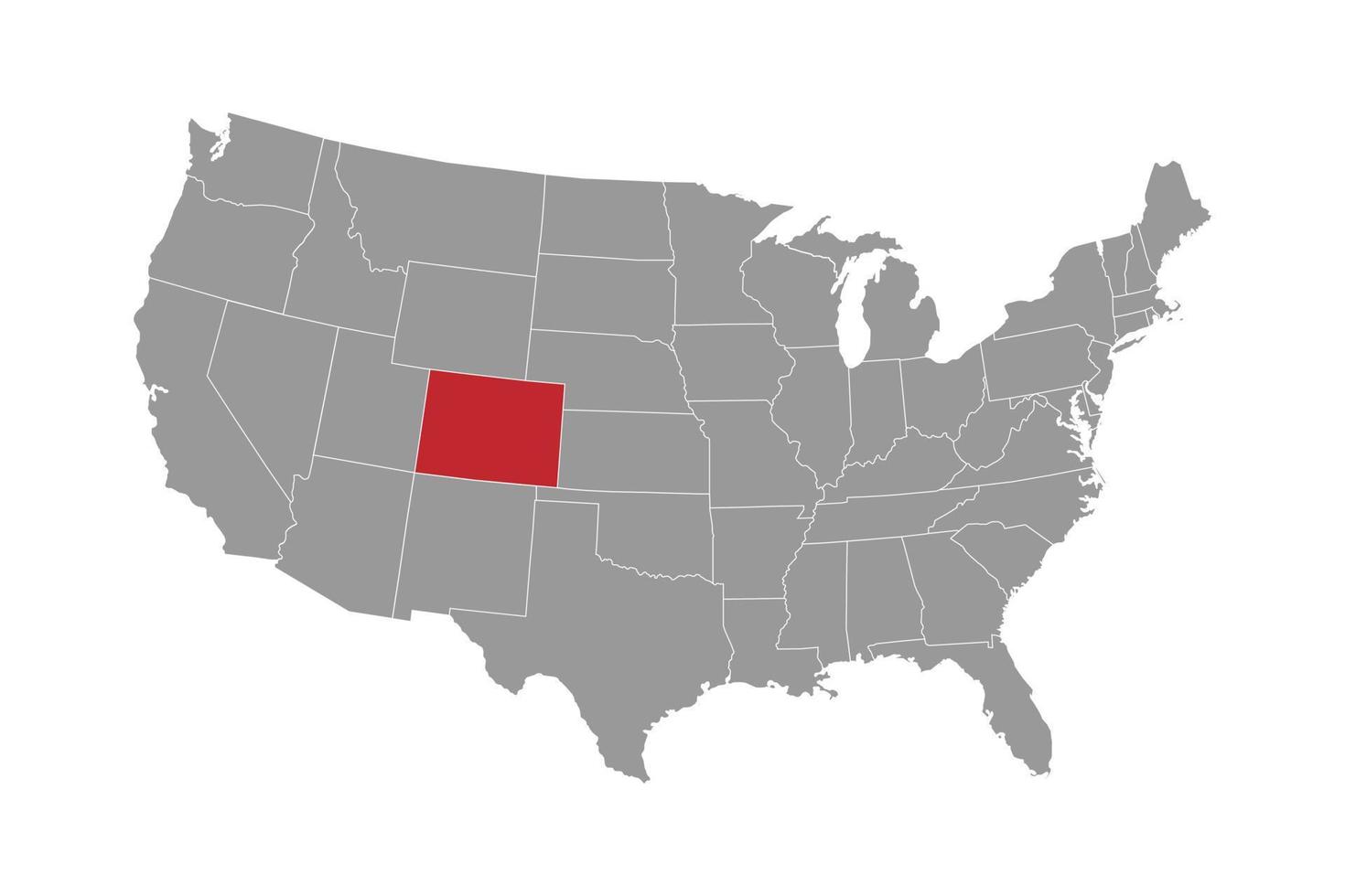 mapa del estado de colorado ilustración vectorial vector