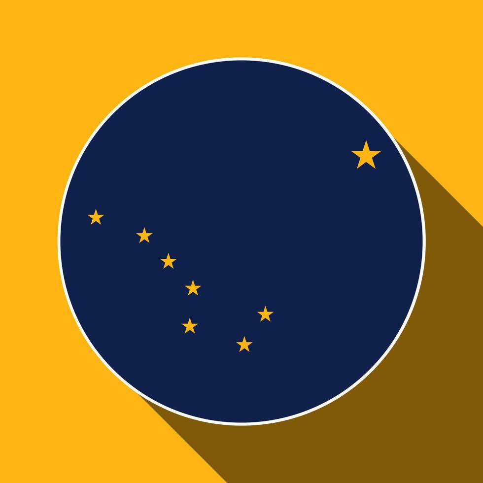 Alaska state flag. Vector illustration.