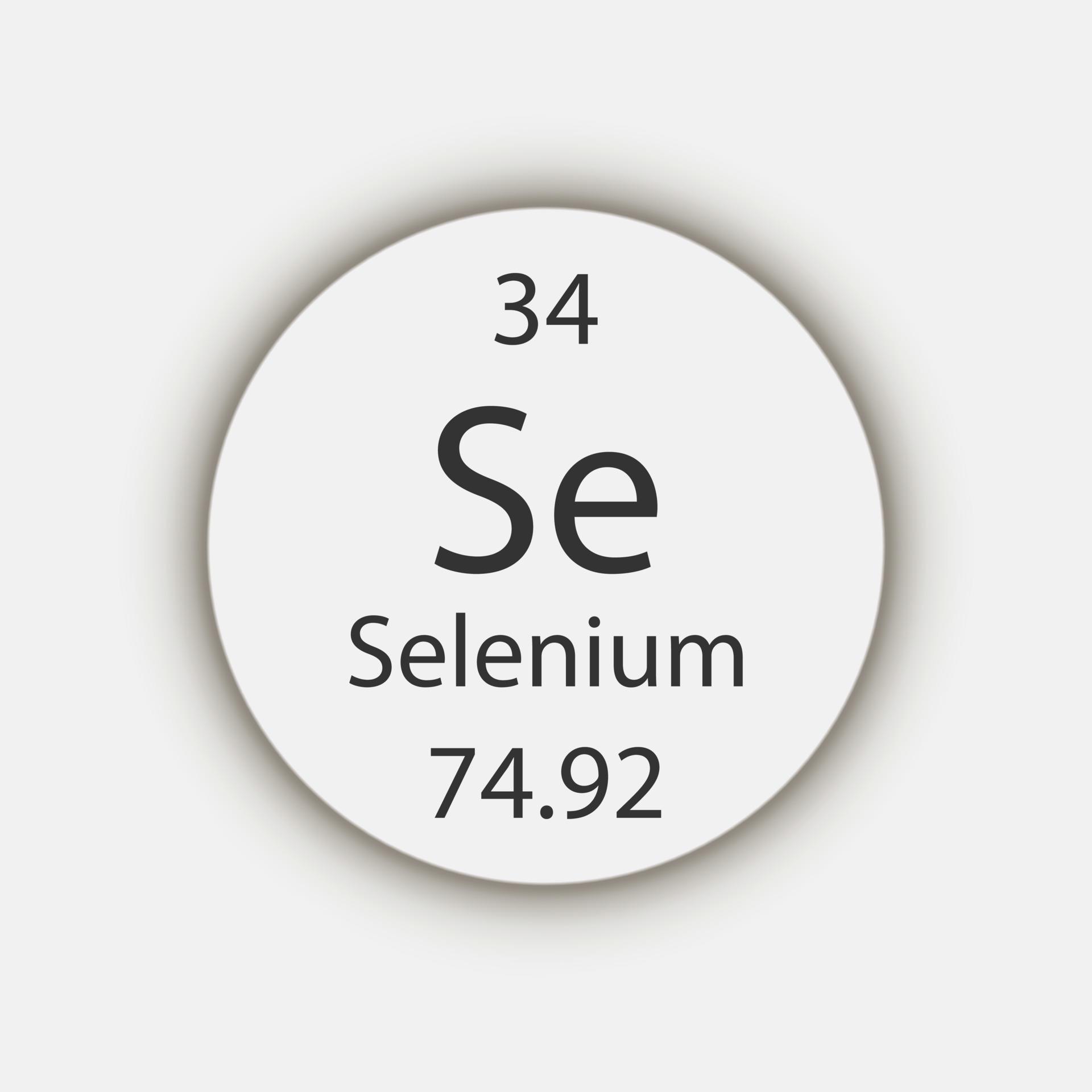 Selenium symbol. Chemical element of the periodic table. Vector ...