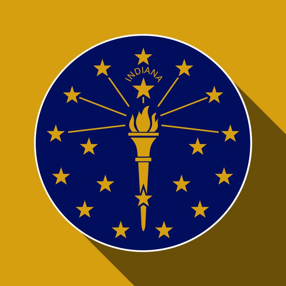 Indiana state flag. Vector illustration.