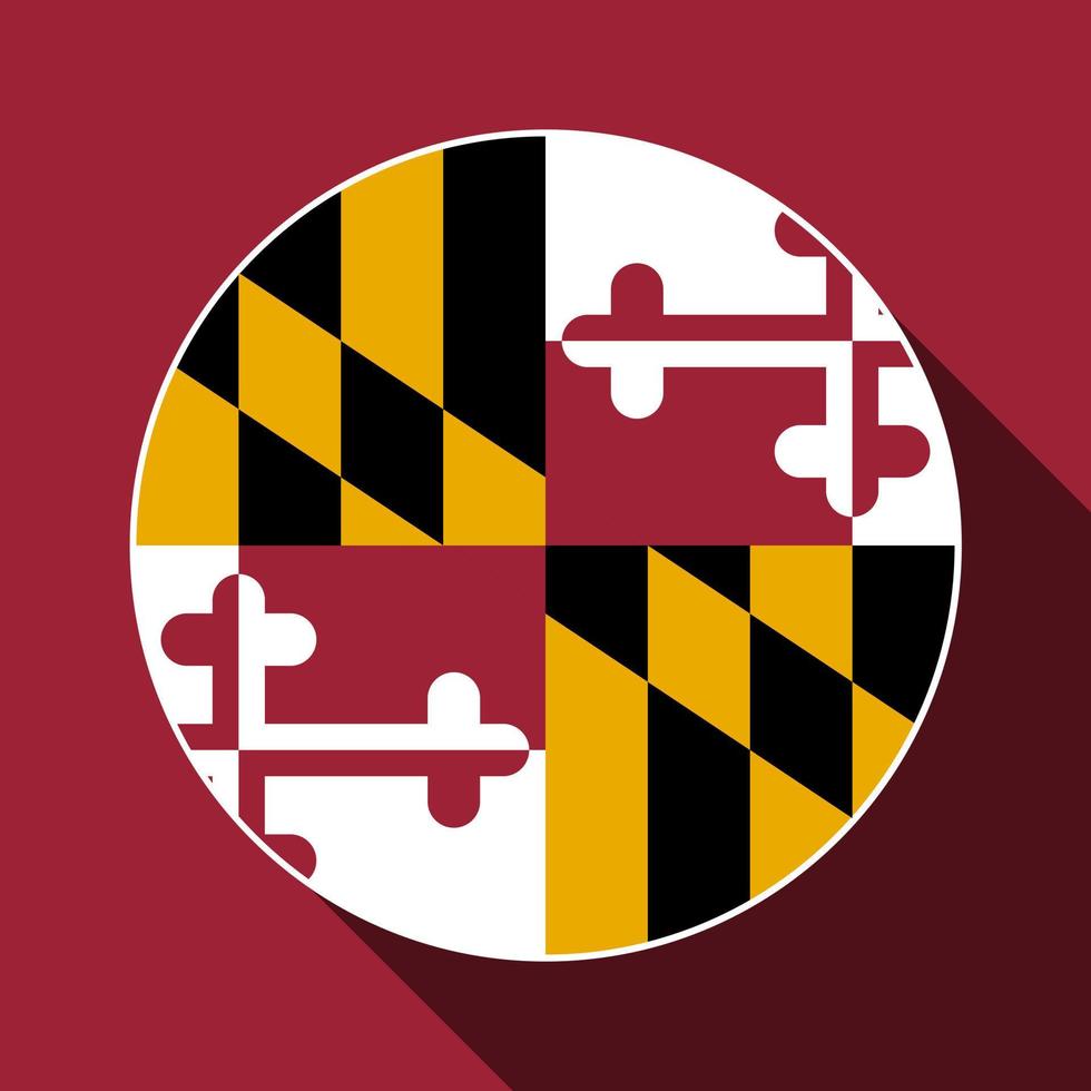 Maryland state flag. Vector illustration.