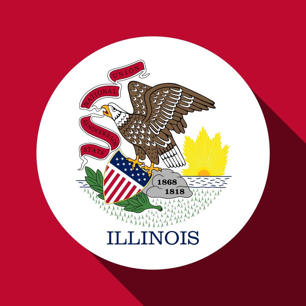 Illinois state flag. Vector illustration.