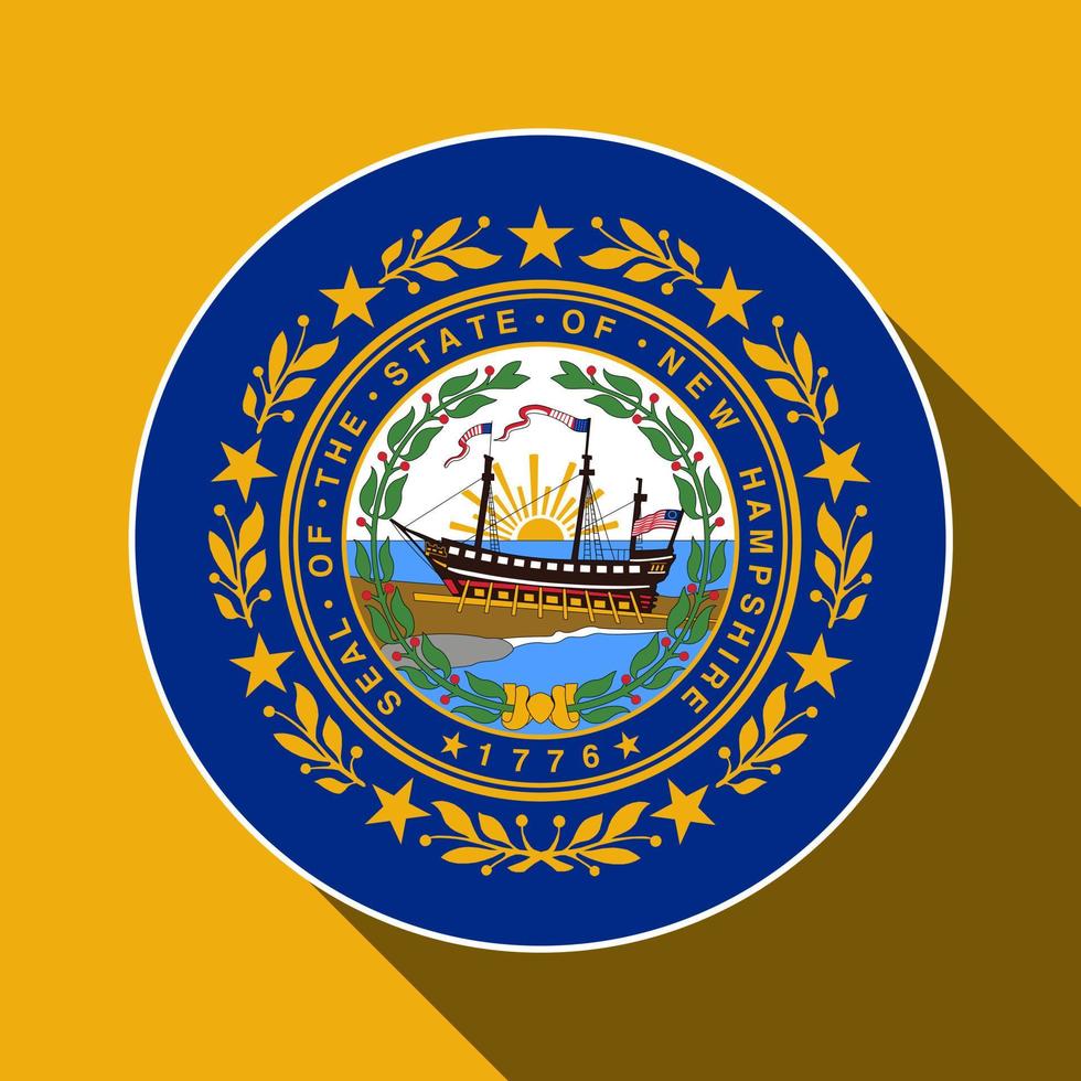 New Hampshire state flag. Vector illustration.