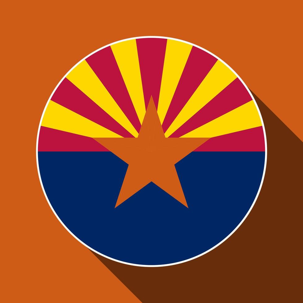 Arizona state flag. Vector illustration.