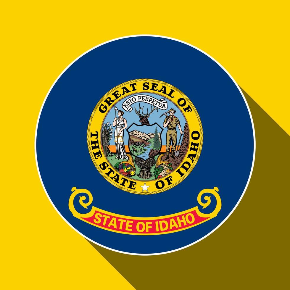 Idaho state flag. Vector illustration.
