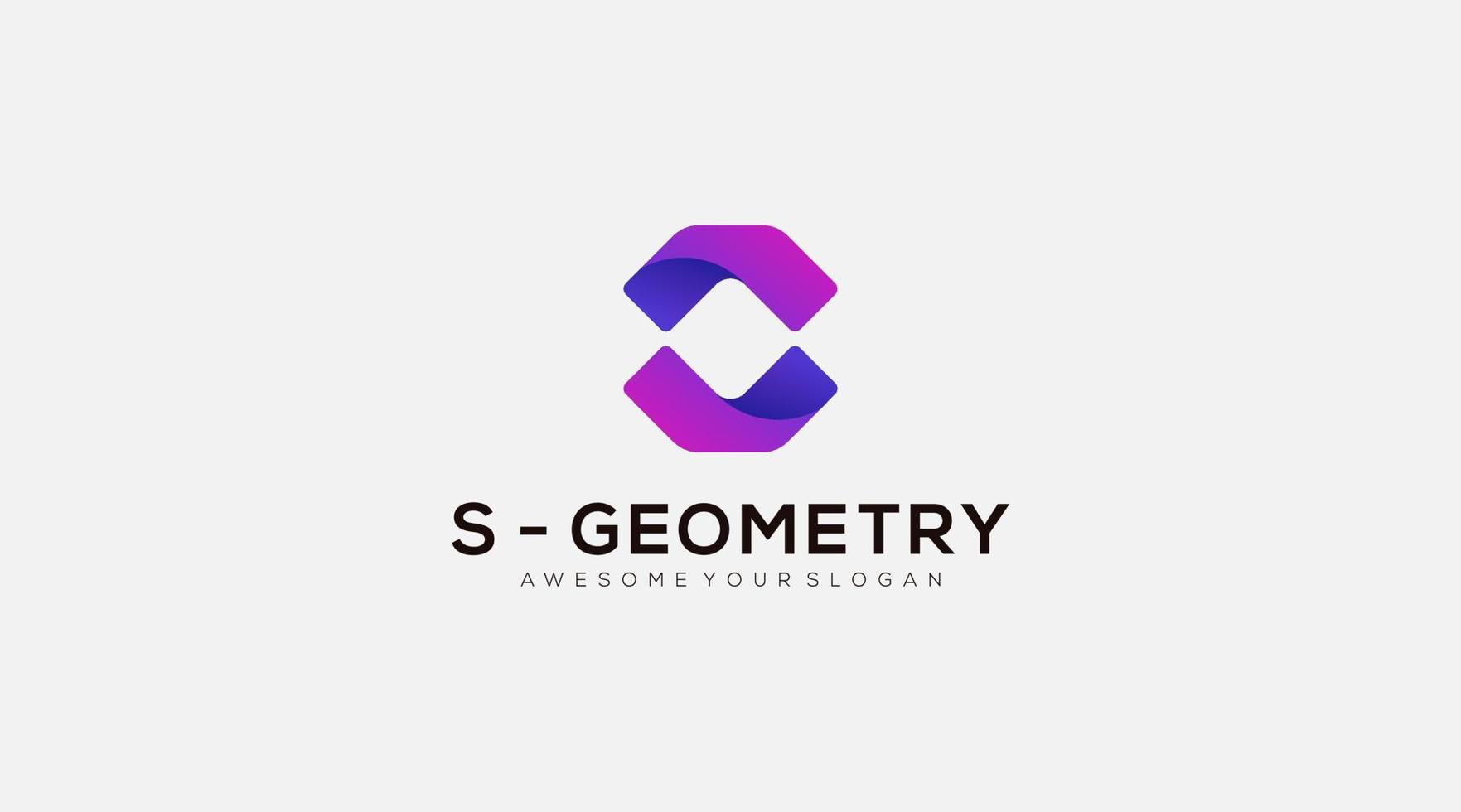 ilustración de diseño de icono de logotipo geométrico de letra s creativa vector