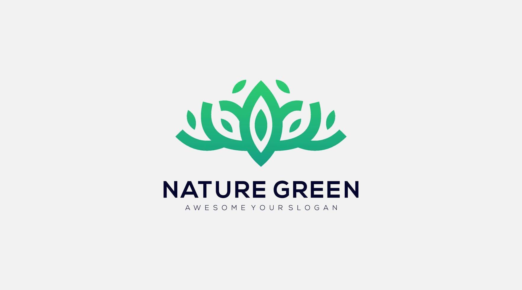 Nature Symbol icon green business logo design vector