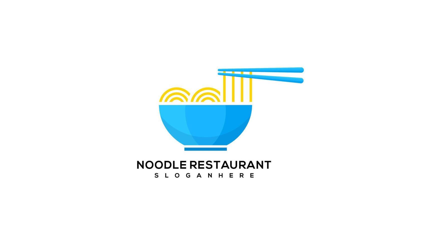 mejor diseño de logotipo de símbolo de vector de comida de fideos chinos