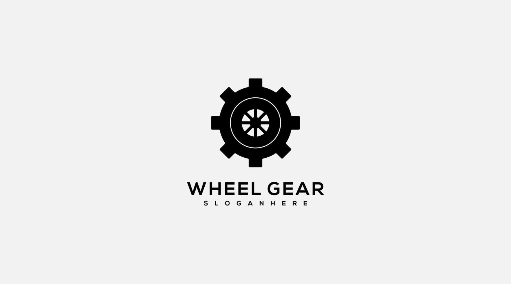 logotipo de engranaje de rueda. plantilla de vector de símbolo de icono