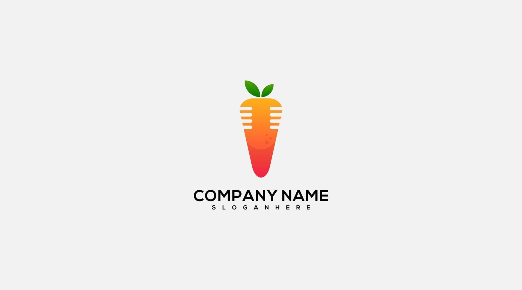 plantilla de elemento de diseño de logotipo de vector de zanahoria fresca