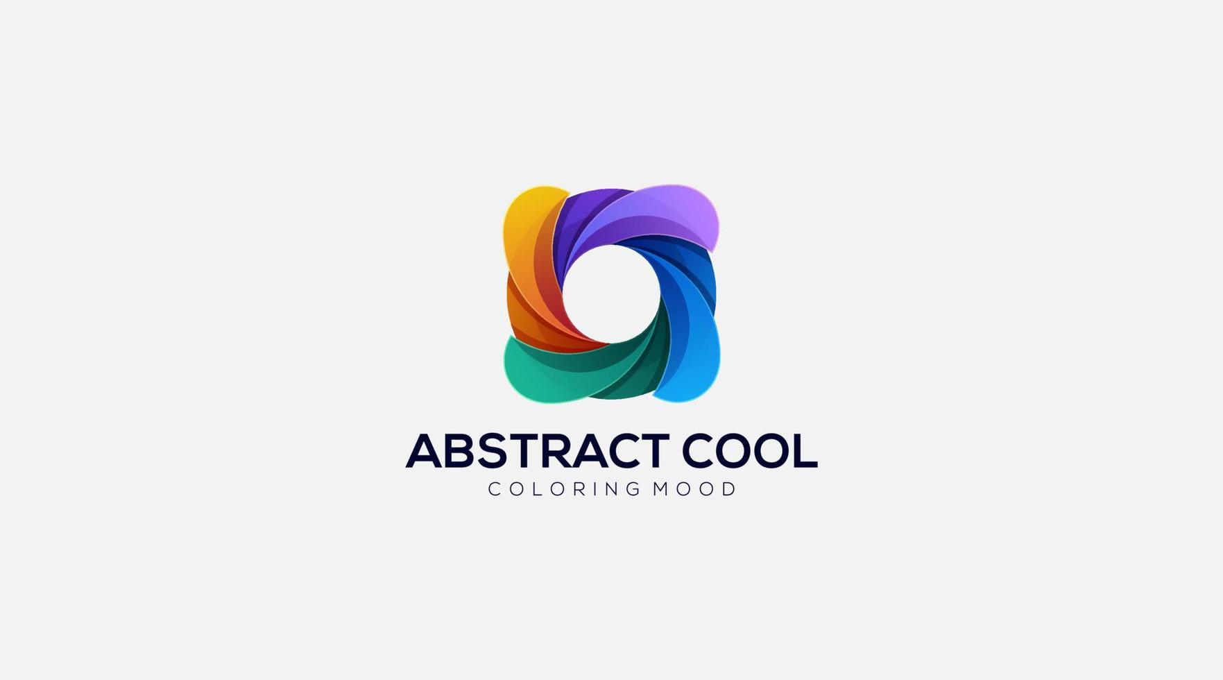 gradiente abstracto fresco símbolo icono logotipo diseño vector ilustración