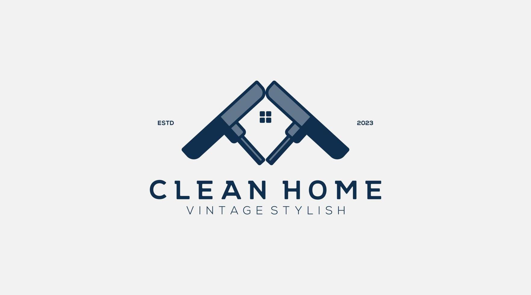 Vector Logo Clean Home Icon design illustration