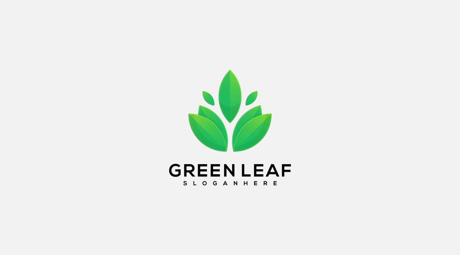 Nature of green leaf vector icon logo design template