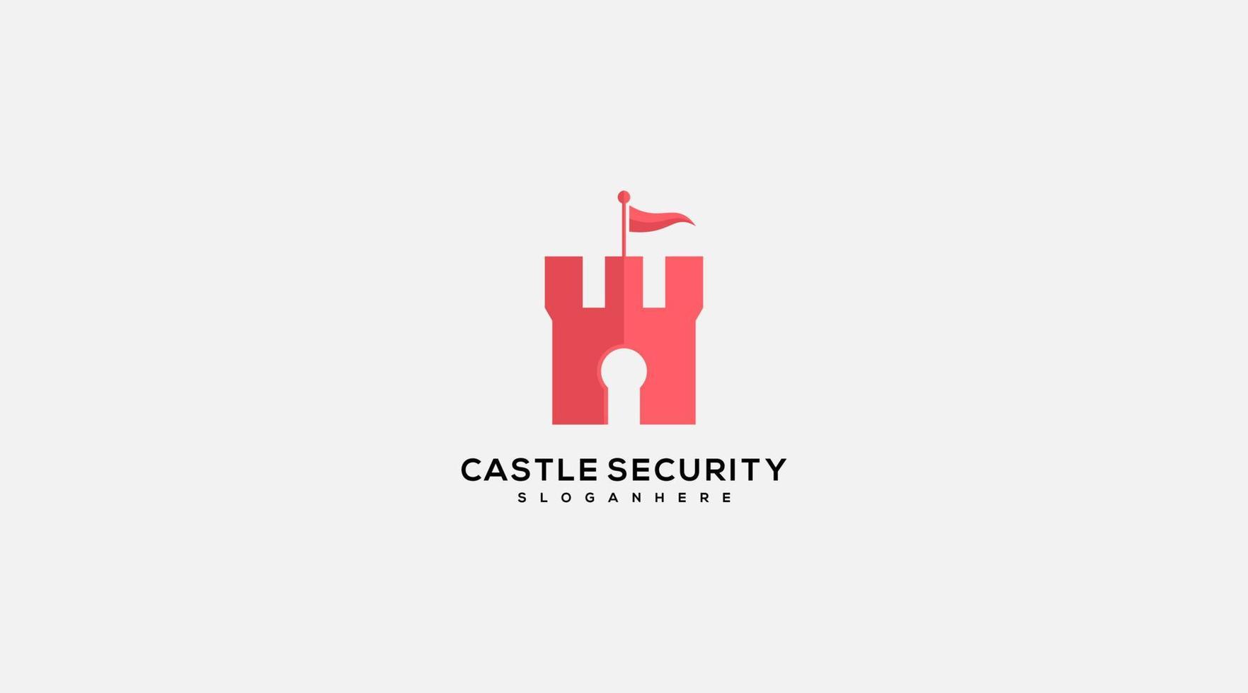 Security logo, Cyber security logo, Protection logo, Castle security icon, Shield security vector