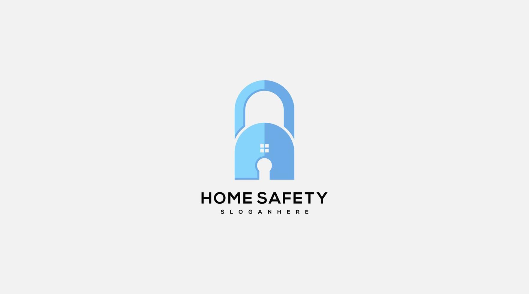 home security logo, padlock home logo vector