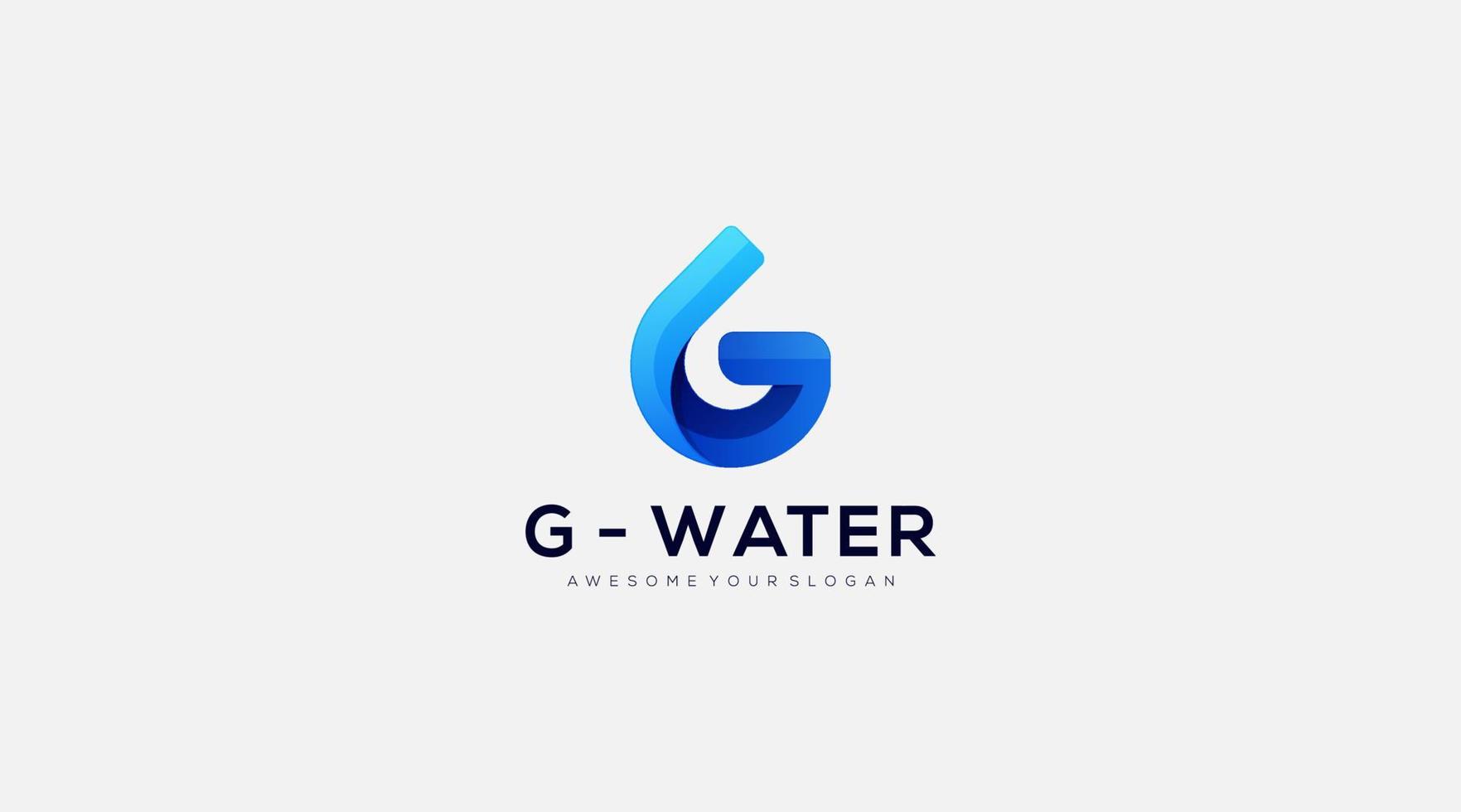 ilustración de icono de diseño de logotipo de gota de agua de letra profesional g vector