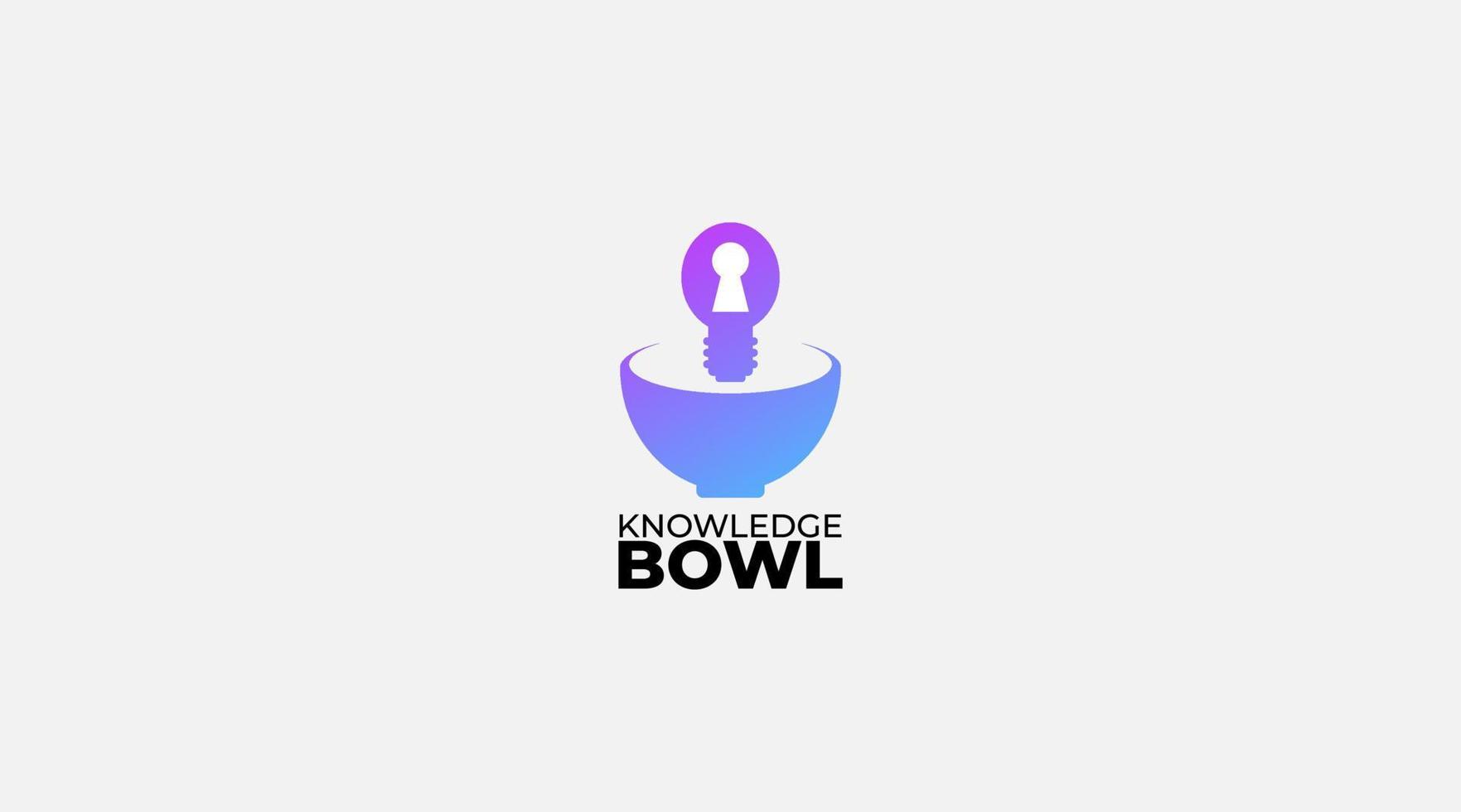 Knowledge Bowl Logo design Vector template