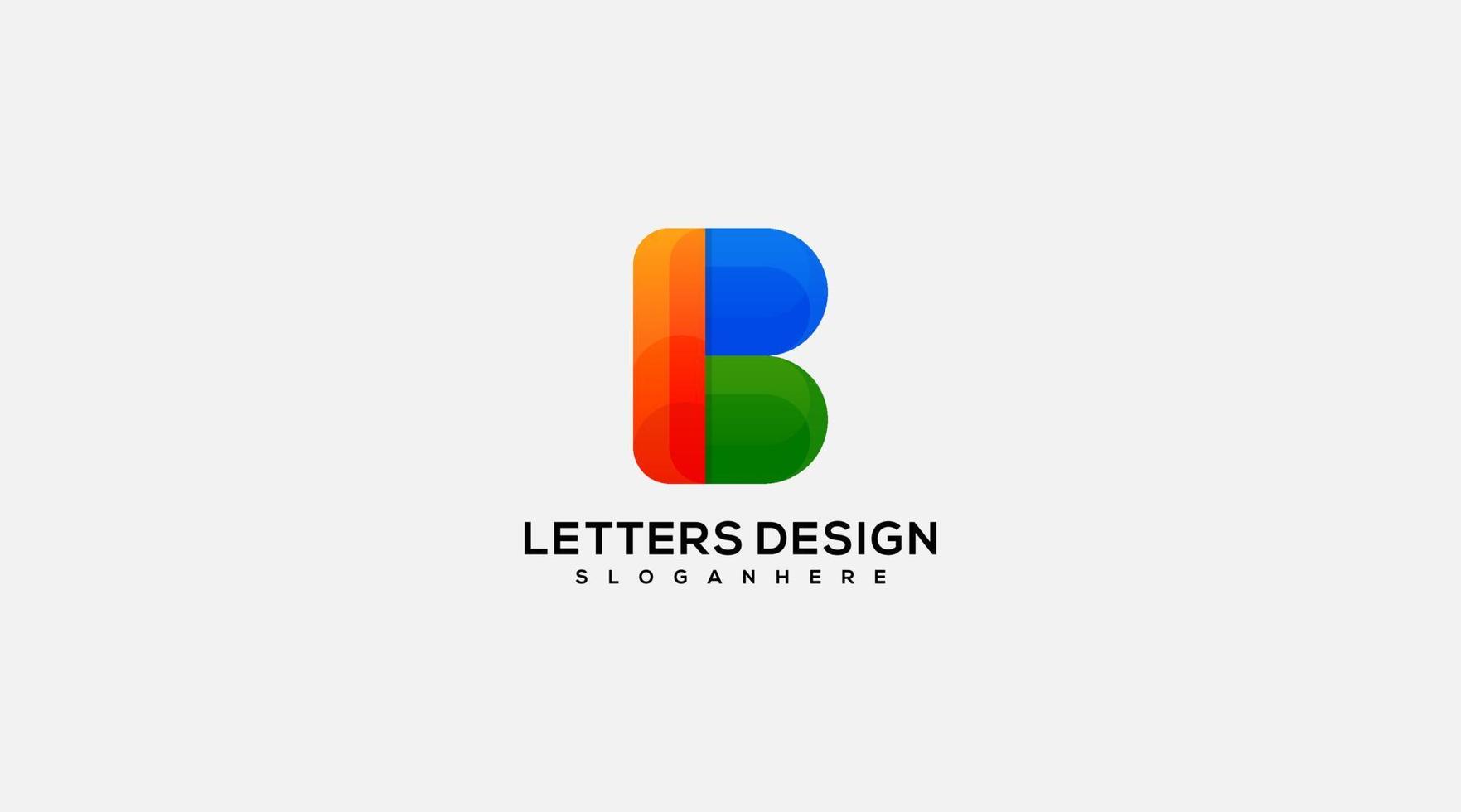 diseño de logotipo de icono de vector de letra b de lujo