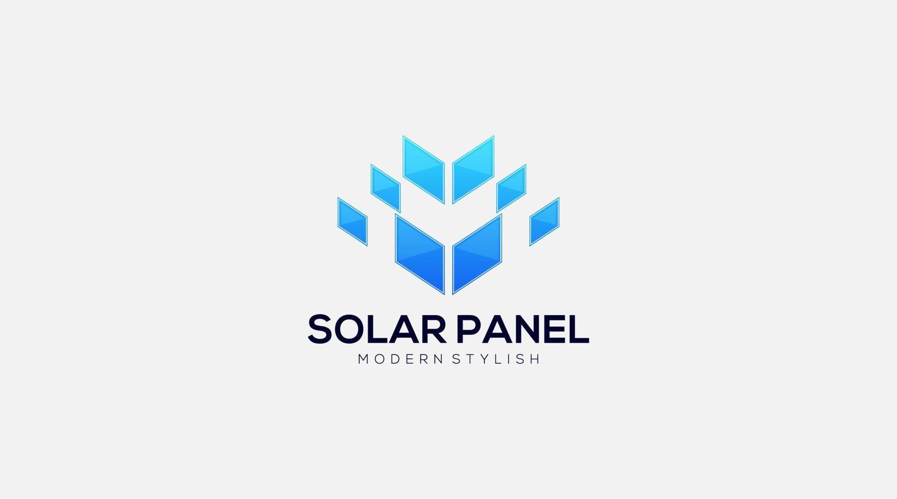 Modern Stylish Solar panel Logo in design illustration vector