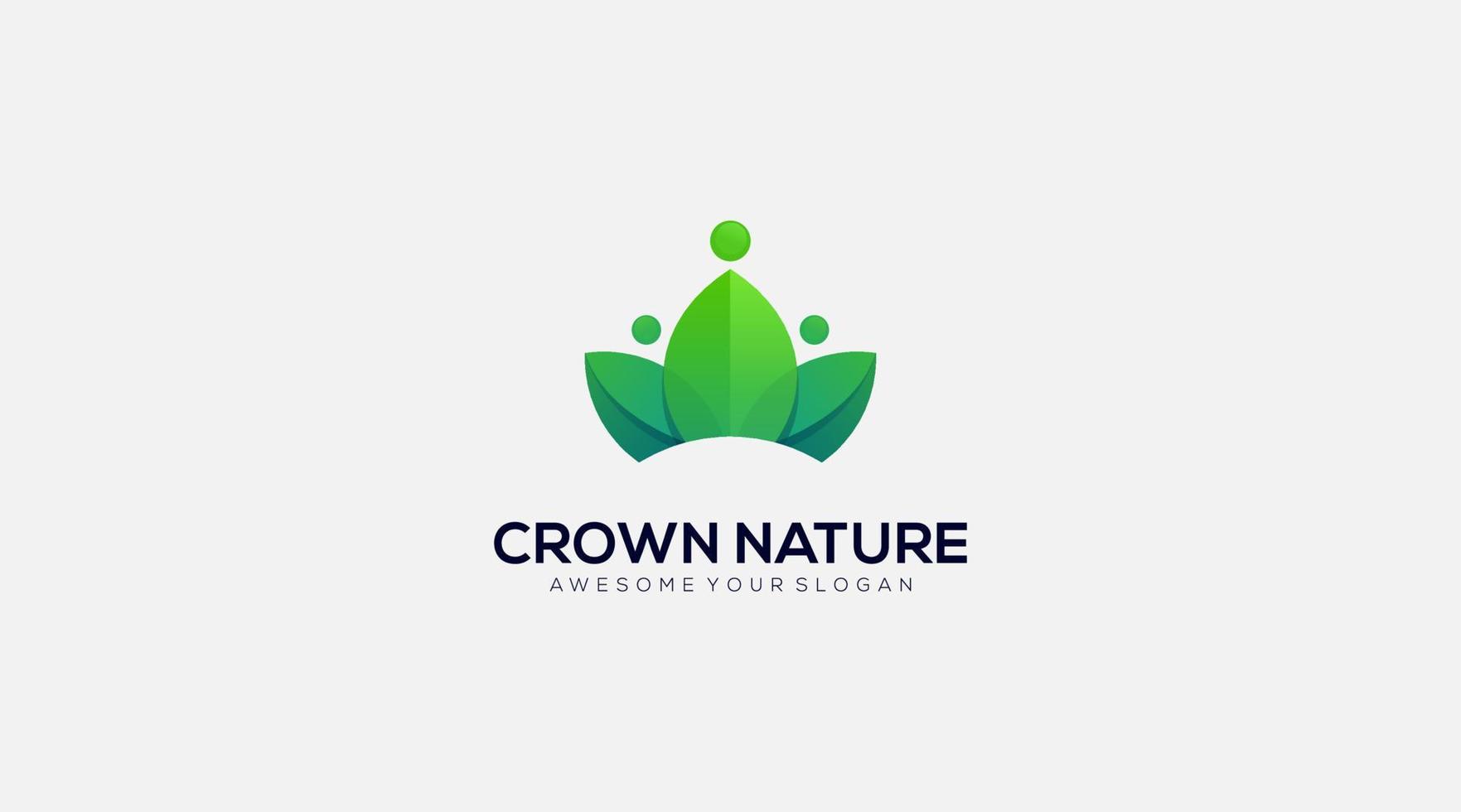 Crown Lotus Leafs Logo design symbol icon vector