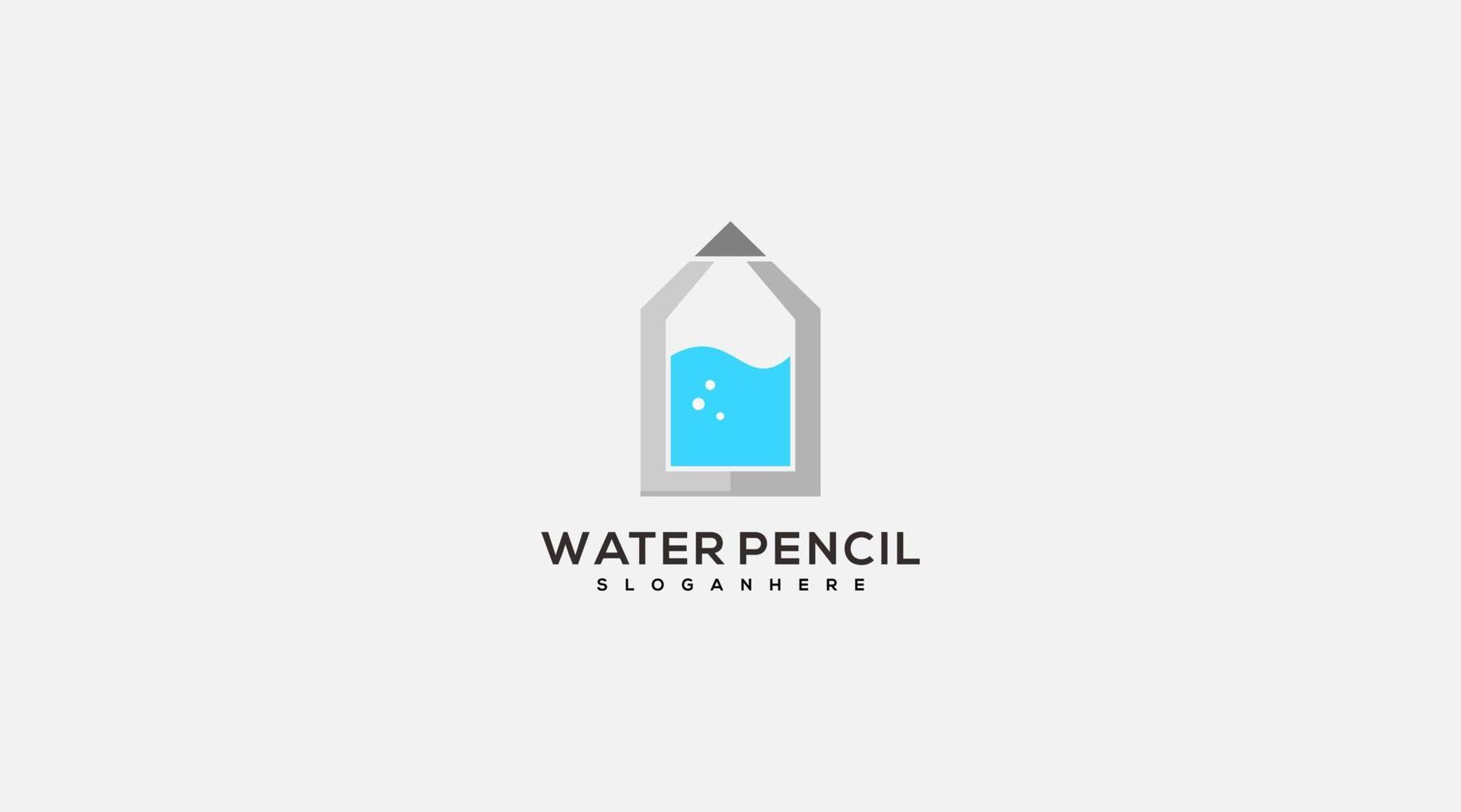 plantilla de diseño de logotipo de lápiz de agua vector