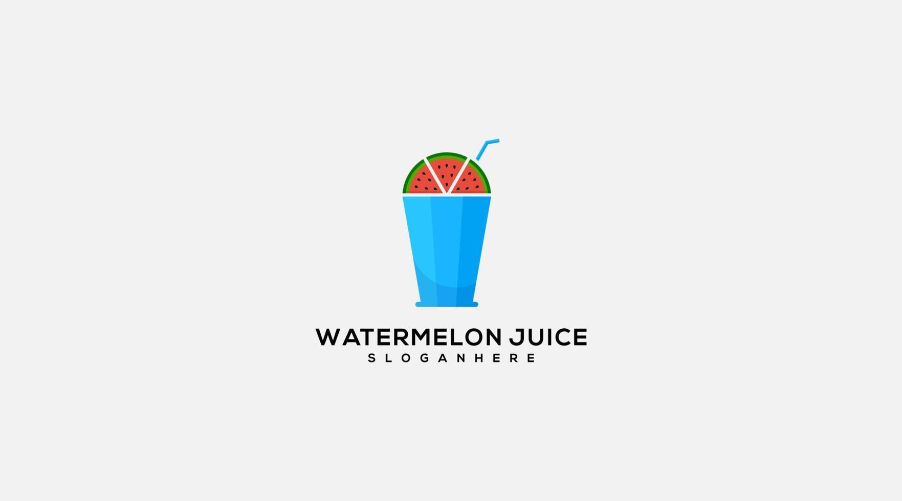 Watermelon juice logo design vector icon template