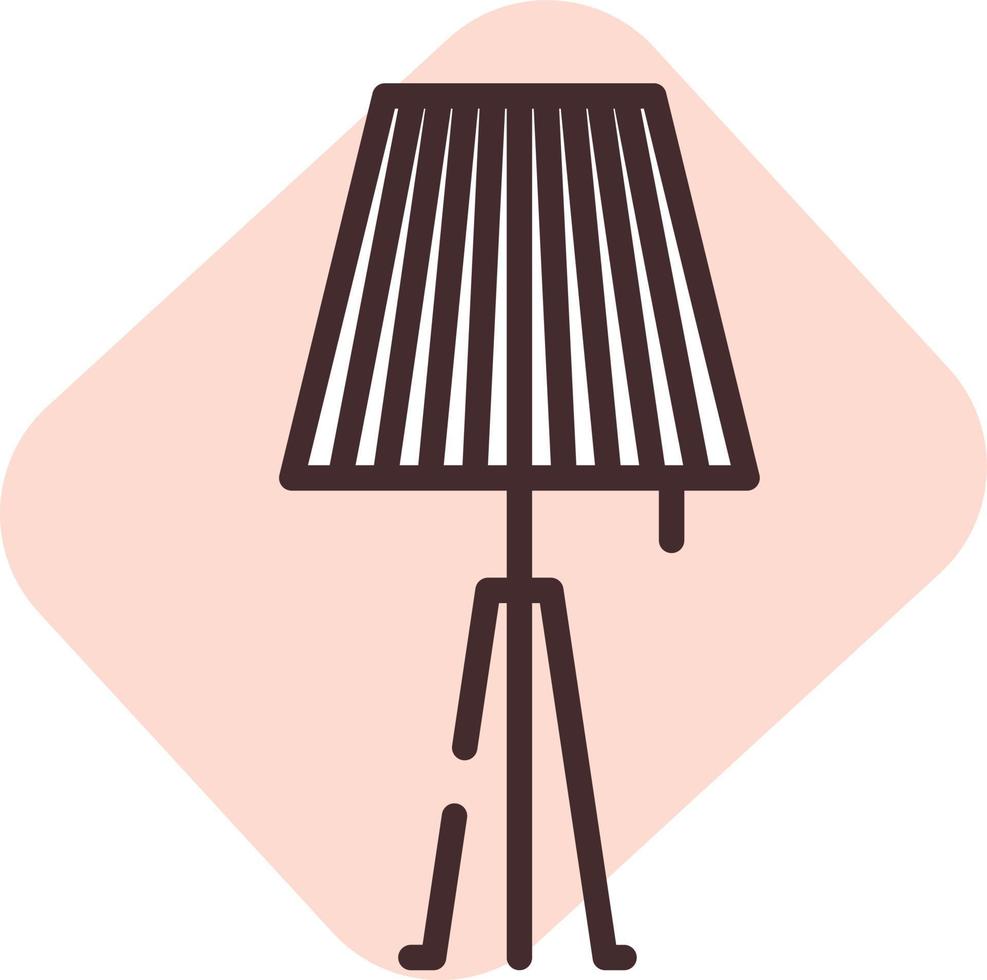 Light floor lamp, icon, vector on white background. 15261210 Vector Art