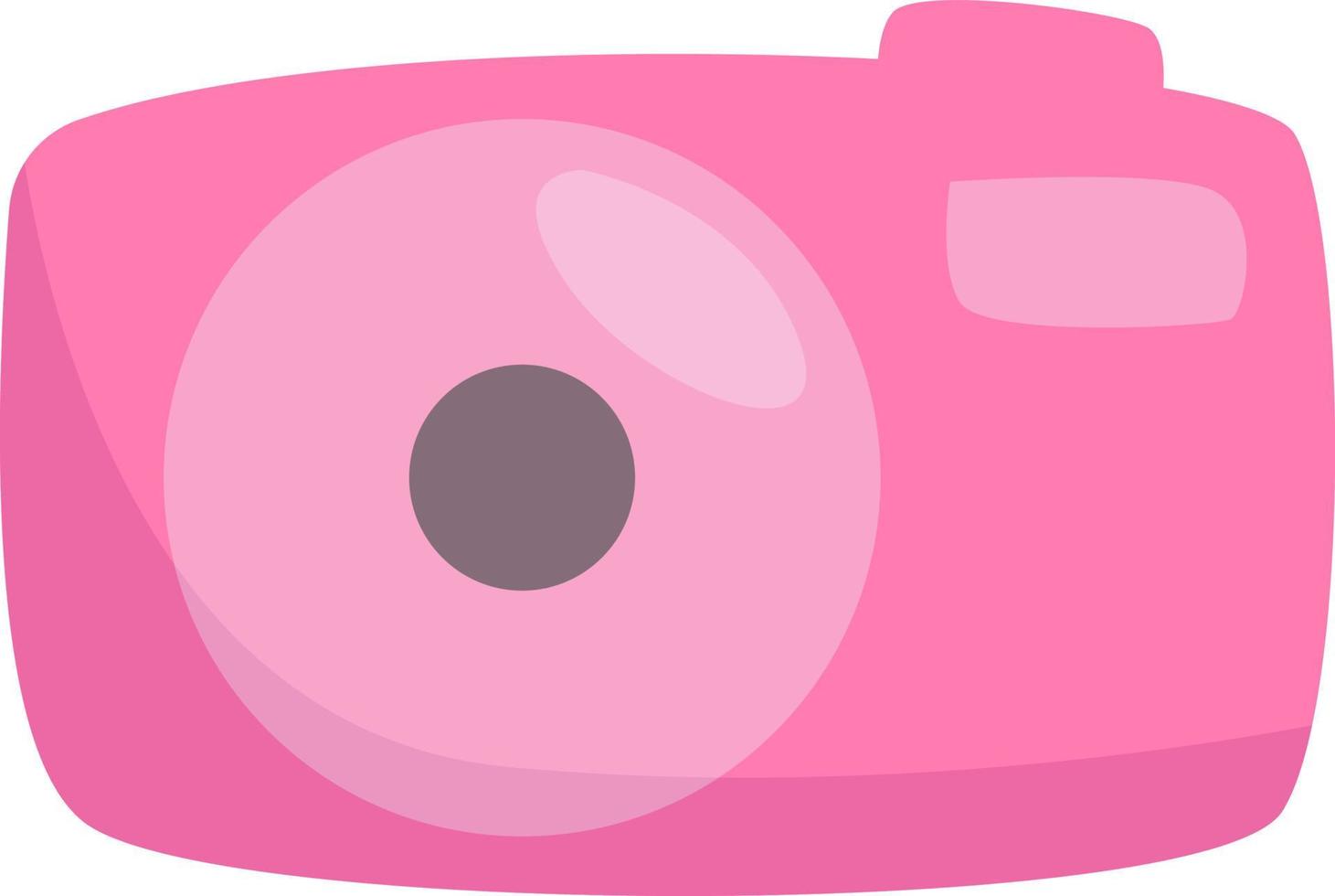 Vacation camera, icon, vector on white background.
