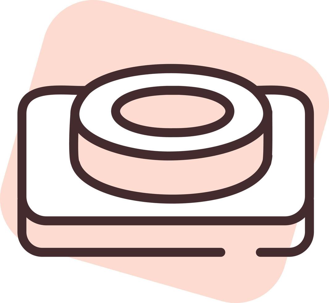 Cleaning soap bar , icon, vector on white background.