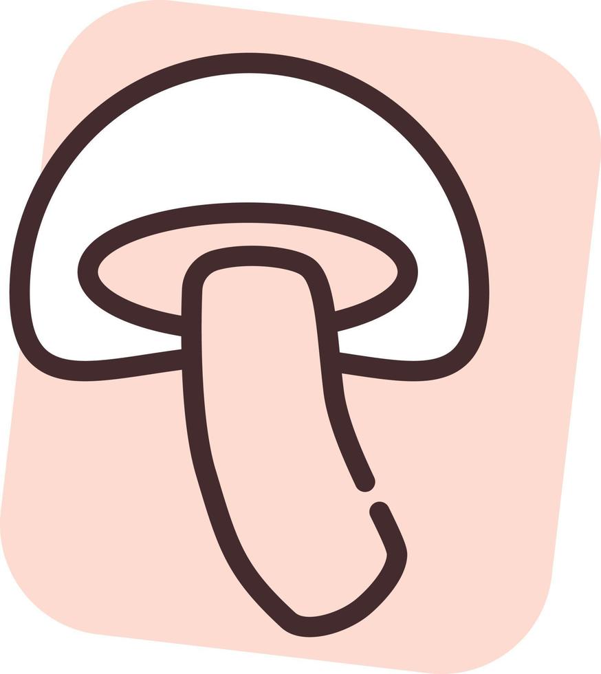 Mushroom allergy, icon, vector on white background.